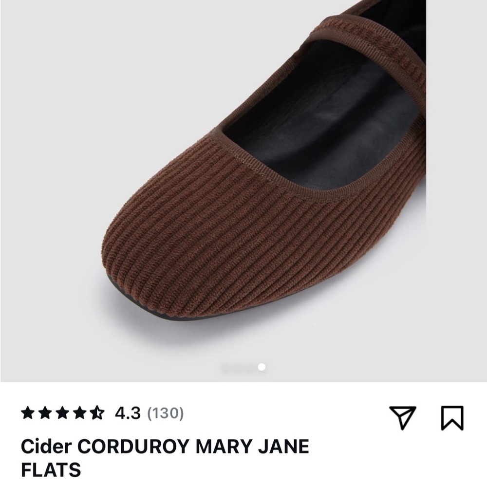 ❌SOLD ❌ Cider Corduroy mory Brown Mary Jane Shoes - Picture 2 of 6